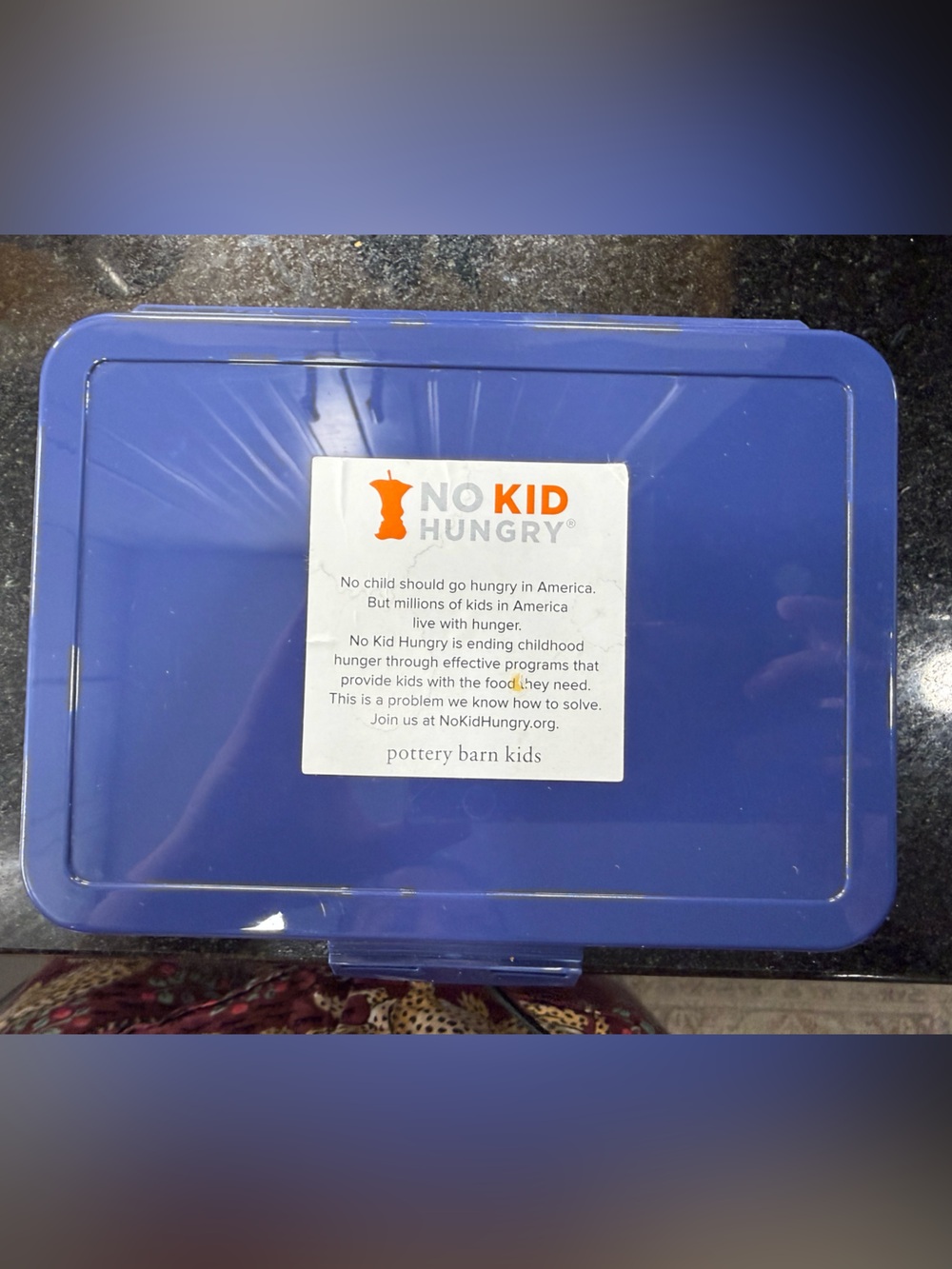Pottery Barn Kids All-in-one Rectangle Bento Box - NWT